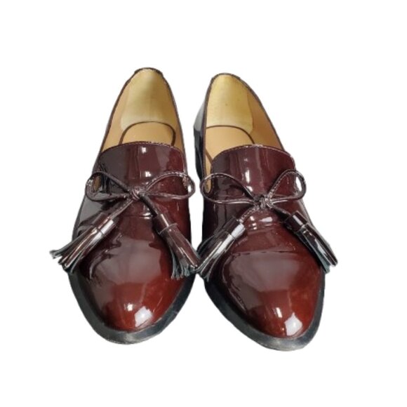 Banana Republic Shoes - Banana Republic women's burgundy patent tassel loafers size 6.5
